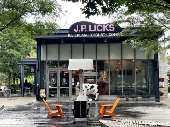 JP Licks Ice Cream Assembly Row near LEGO Discovery Center